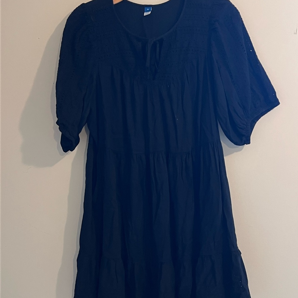 Black Puff Sleeve Dress